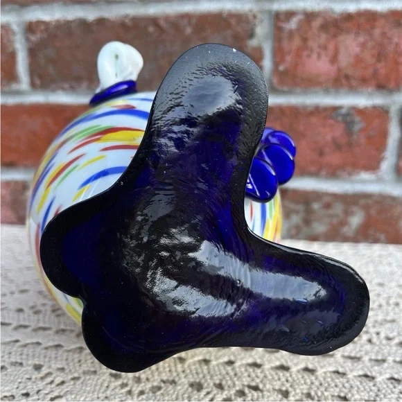 Vintage Art Glass Clown Figurine Taper Candle Holder - Picture 12 of 15